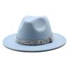 2021 Autumn Men'S And Women'S Woolen Hats, Solid Color Jazz Top Hats, Crystal Diamond Gift Hats