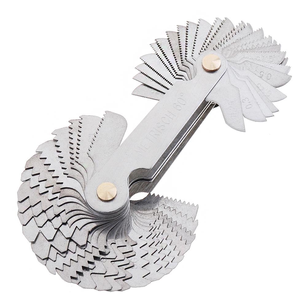 52 Blade Metric Imperial System Screw Pitch 55/60 Degree Thread Measuring Gauge 52 Blade Metric Imperial System Screw Pitch 55/60 Degree Thread Measuring Gauge