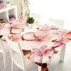 Embossed Flower Tablecloth Creative Colorful Wallflower Pattern Washable Thicken Rectangular Table Cloth For Wedding
