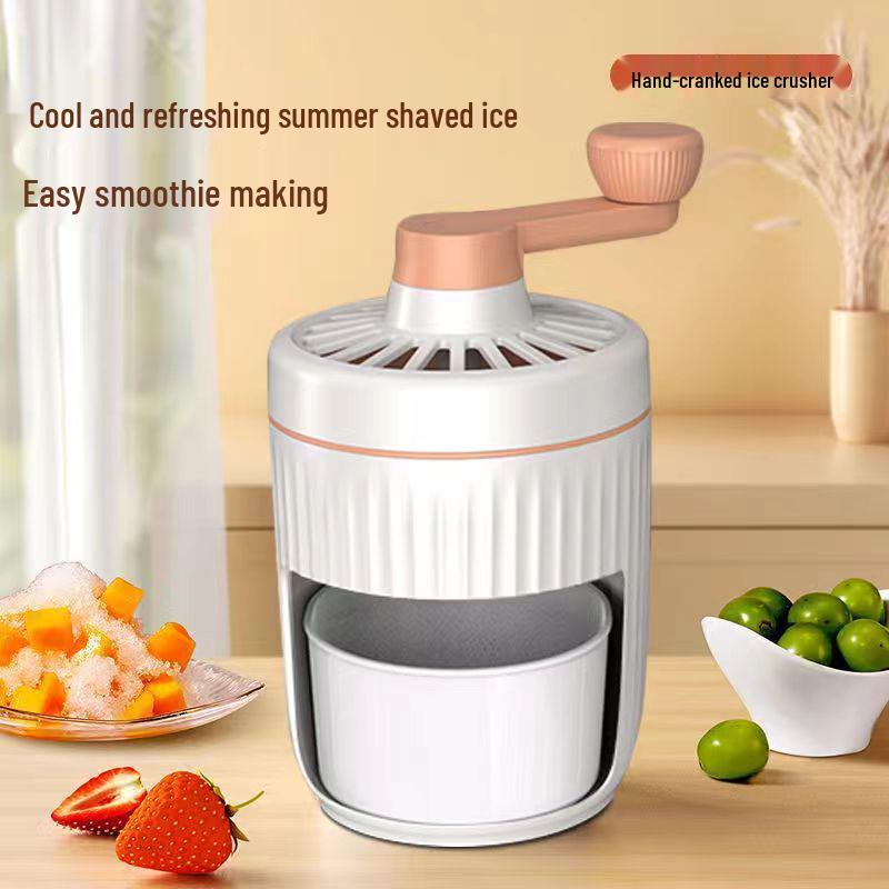 Portable Hand-Crank Ice Shaver: Mini Smoothie Maker & Manual Ice Crusher for Home Kitchens