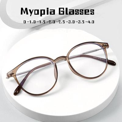 Ochelari cu design de lux pentru miopie Ochelari pentru computer anti-lumină albastră Ochelari cu prescripție de modă pentru femei Ochelari de vedere aproape dioptrie 0 până la -4,0