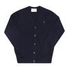 Ami Small Heart Logo V Neck Men S Cardigan Hkc361 001 414