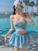 Korean Style Sexy Summer Three-Piece Swimsuit Outfit with Lace Camisole for Women (2026)