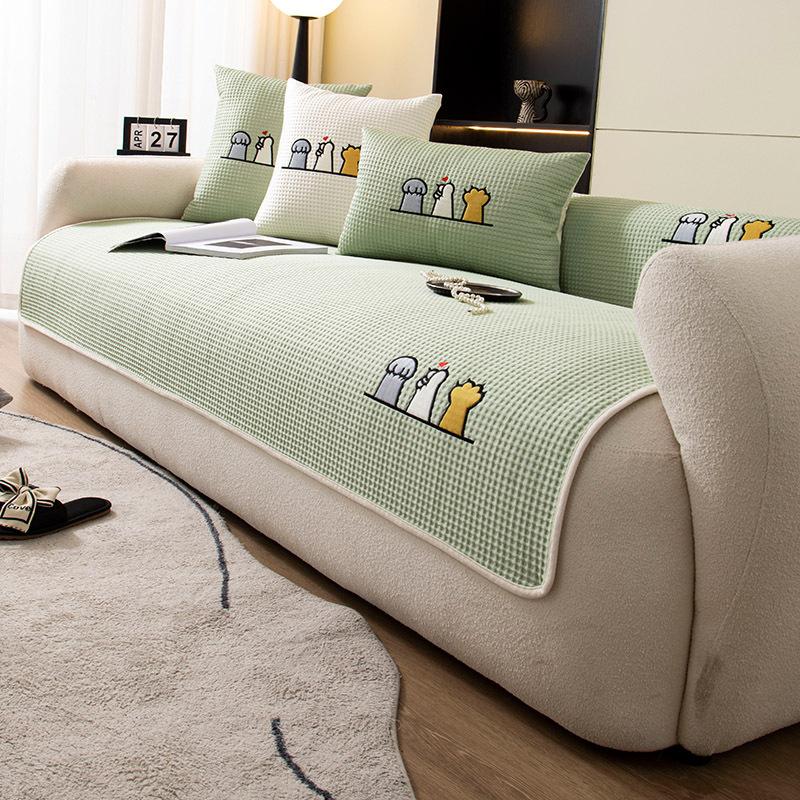 Ice Silk Sofa Cover Summer Cool Feeling Universal Sofa Slipcovers For Living Room Non-Slip Couch Protector Towel Home Decor
