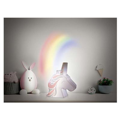 [A0888] - Wall Projection Night Light 'Licorne My Unicorn' White Multi-colored - 15. 5x13x4. 5 Cm