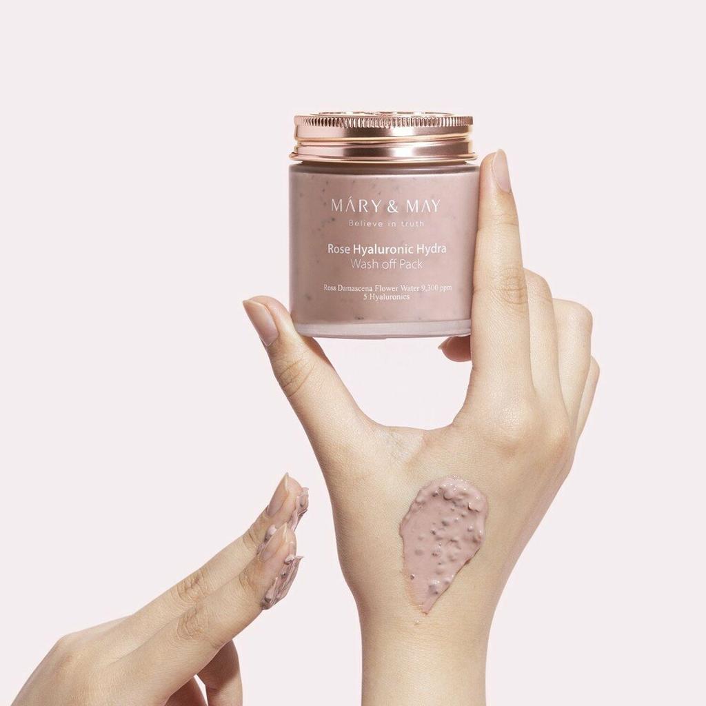 Mary&May Rose Hyaluronic Hydra Wash Off Pack 125g