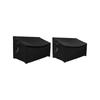 600D Fabric Patio Loveseat Cover with Rain and Debris Barrier, Bottom Cord Closure, 2 Side Fasteners, and Storage Pocket