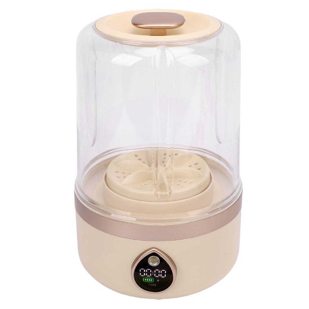 Underwear Washing Machine USB Plug in Portable Deep Clean 2 Modes Underwear Washer with Time Display for Socks Panties