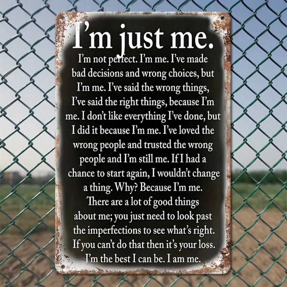 Sarcastic Tin Sign I Am Who I Am Metal Plaque Home Bar Cafe Decor Gift for Men