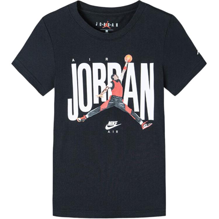 Jordan T Shirt Jet Black Teenagers JD2022067GS-002 4