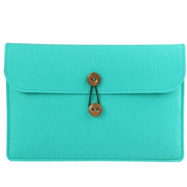 Ponshu Felt Laptop Pouch, Mountain Blue