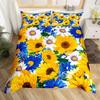 Sunflower Duvet Cover Twin Queen Yellow Flowers Bedding Set Botanical Floral Quilt Cover Garden Bloom Bedding with 2 Pillowcase