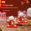 Solar-Powered Lion Dance Ornament: Chinese-Style Wealth-Attracting Car Decoration, Creative New Year Gift