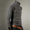 Mens Fall Thickened Winter And Turtleneck Sweater Pullover Knitted Longsleeved Embroidered Sweater