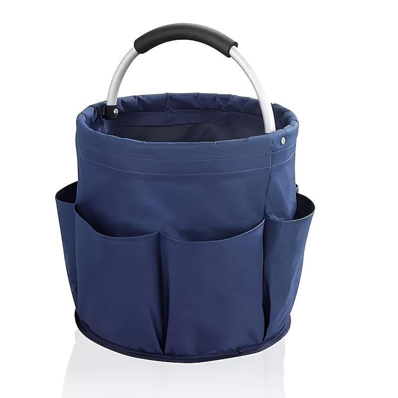 

Portable Basket Outdoor Picnic Beach Tote Shopping Basket Plastic Storage Organizer Garden Tool Carry Bag синій
