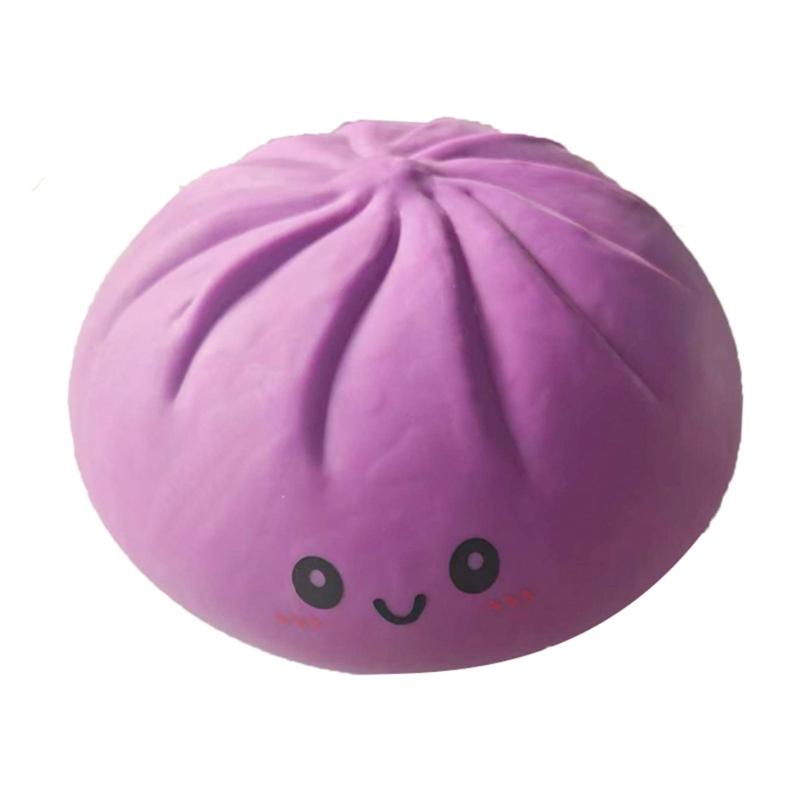 Extra Big Bun Shaped Press Toy Flexible And Elastic Slow Rising Relaxation Gift For Anxiety Help And Concentration 1 фиолетовый