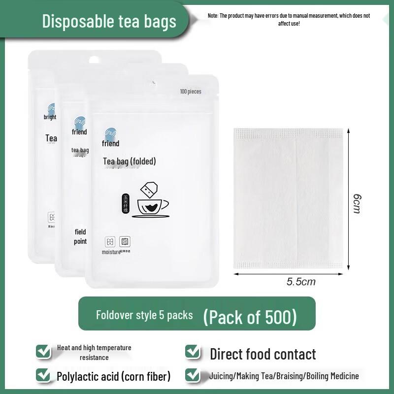 AVADEN Disposable Corn Fiber Tea Filter Bags