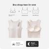 Women's Black Camisole Vest with Chest Pads - Summer Short Chic Bra Top