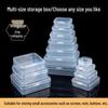Small Transparent Plastic Storage Box with Lid for Electronics and Accessories