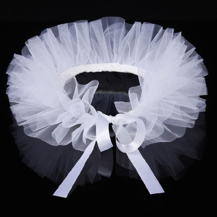 Vintage Renaissances Ruffled Mesh False Collar Victorian Gothic Neck Ruff Shawl Scarf Costume Cosplay Props for Women