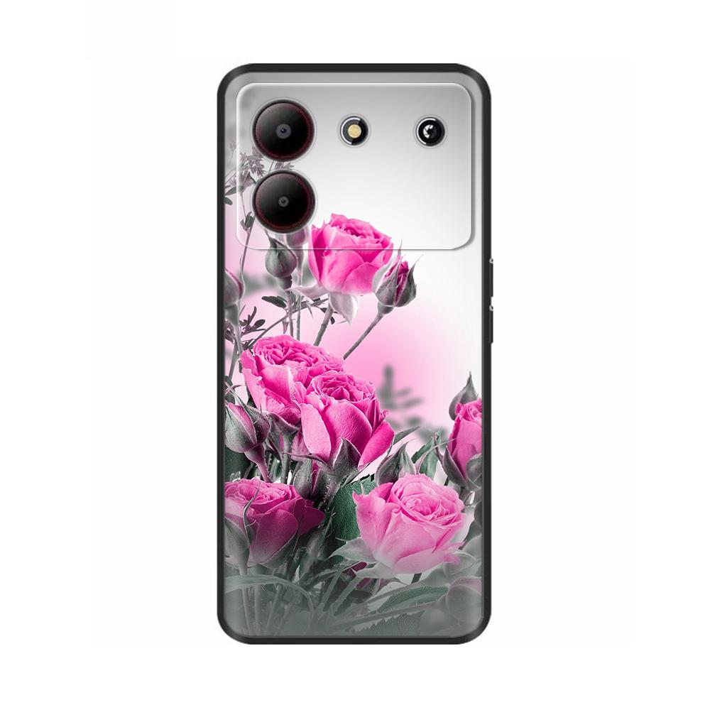 Cover For ZTE Blade A54 4G Case Silicone Painted Soft Protective Black Coque For ZTE Blade A34 BladeA54 Cartoon TPU BladeA34 Bag