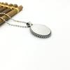Stainless Steel Oval Medical Logo Necklace Pendant