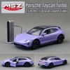 1/36 Porsche Taycan Turbo S Toy Car Model MSZ Diecast Metal Miniature Pull Back Sound & Light Collection Goft For Children Boy