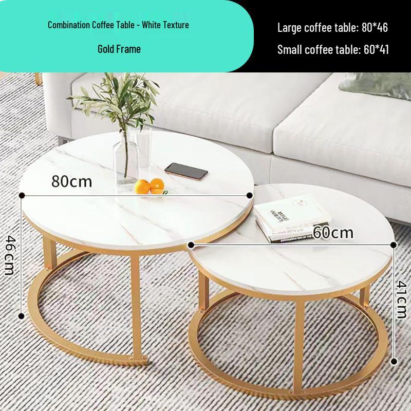 Round Light Luxury Coffee Table for Small Living Spaces