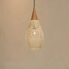 Chinese Retro Handmade Rattan Pendant Light Living Room Bedroom  Pot Restaurant Homestay Zen Decoration Pendant Light 25CM