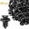 50 Pcs ABS Plastic Expansion Rivet Nut Buckle Clip Rivet Fastener Black Auto Parts Repair Tool Decoration Tool Car Accessories