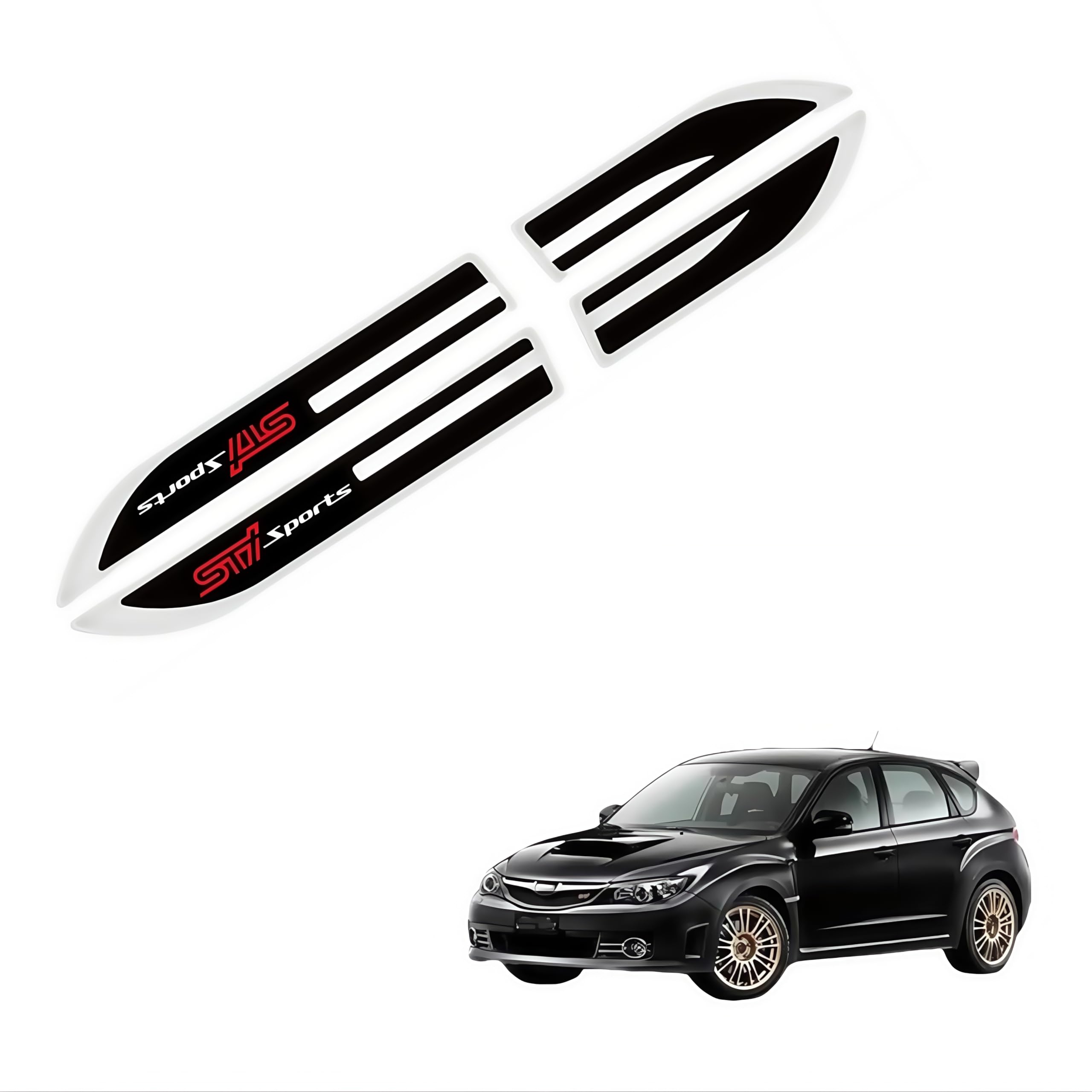 

Обновление двери с логотипом STI для переднего и заднего бампера, устойчивое к боковине крыла, стильное и не влияющее на открытие двери, с гальваническим покрытием зеркала