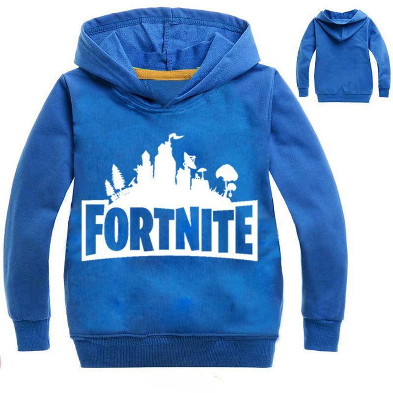 Kids Sleeve Long Hoodie Coat Boys Girls Game Fortnite Printed Sweater Hooded