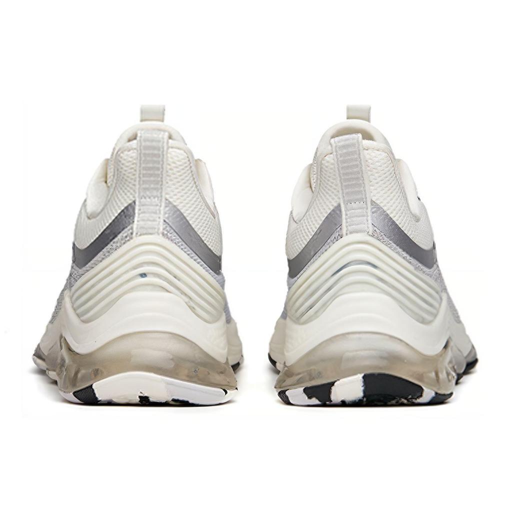 Anta Running Series Fabric Shock Absorption Non-Slip Wear-Resistant Low-Top Running Shoes Men Sneakers Silver 112145502-3