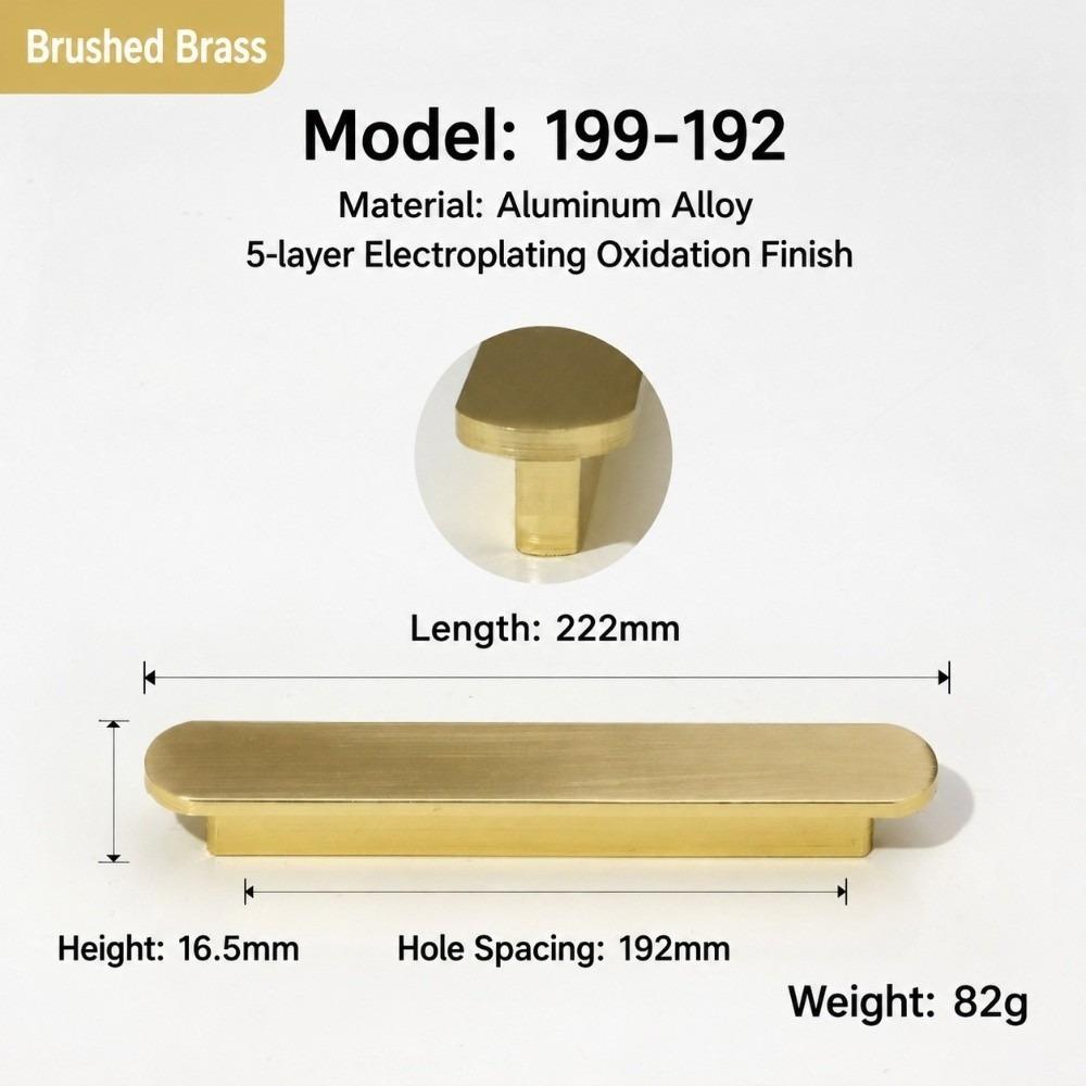 Aluminum Alloy Door Handles Gold Brushed Drawer Knobs Modern Cabinet Pulls Furniture Hardware
