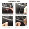 Extensiones de Cabello Humano de Micro-Cuentas 8D Anillo de Silicona Nano Extensiones de Cabello Invisibles Mini Cuentas de Silicona Negro Marrón Rubio Cabello Humano