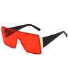 NWOGLSS 58287 Colorful Metal Square Oversized Fashion Conjoined Sunglasses