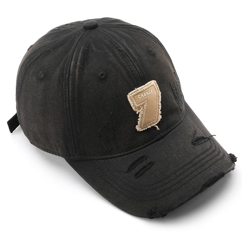 Hat Female Spring and Autumn Personality Fashion Old Ripped Baseball Cap Outdoor Sports Men's Travel Sunscreen Shade Cap