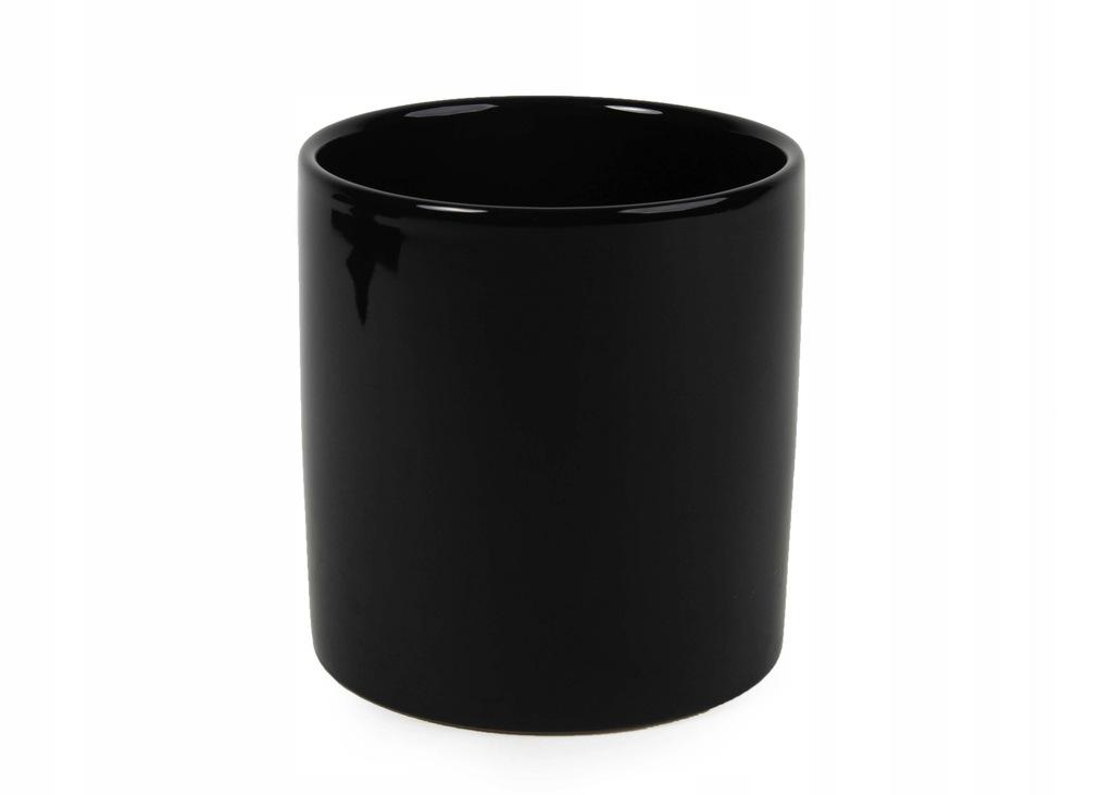 Cache-pot en céramique, noir, 8 cm