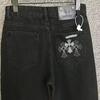 9930 CHROME HEARTS Pánské a dámské trendy džíny v americkém stylu s látkovými nášivkami, ležérní a módní high street kalhoty