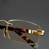 Men's Metal Material Presbyopia Glasses Borderless Advanced Reading Glasses Eye Protection Business Glasses