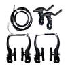 Bike Front Rear V Brake Set Aluminum Alloy Mountain Bike V Brake Set Front and Rear Brake Cables and Brake Lever Kits