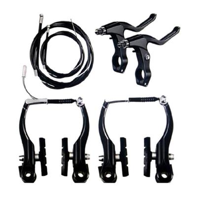 Bike Front Rear V Brake Set Aluminum Alloy Mountain Bike V Brake Set Front and Rear Brake Cables and Brake Lever Kits