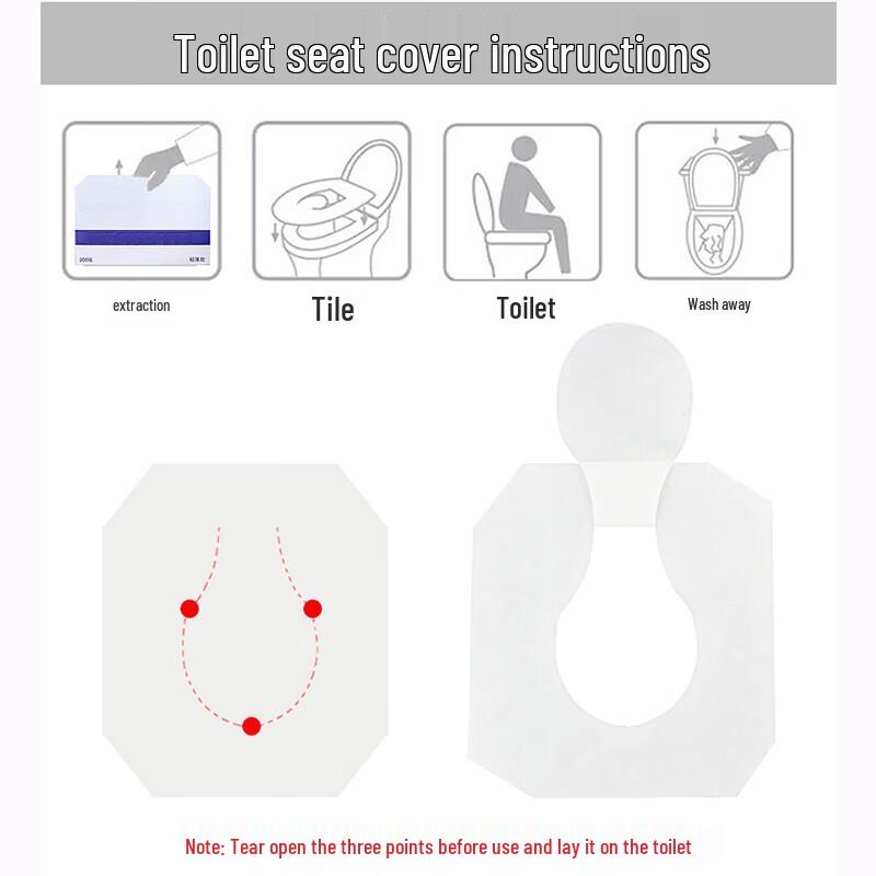 MENGTING Disposable Water-Soluble Toilet Seat Covers