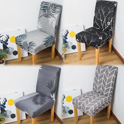 Spandex Chair Cover Stretch Elastic Home Dining Room Printed Chair Cover Universal Slipcover Kitchen Decoration