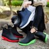 Fashion Men Rainboots Waterproof Rain Boots Ankle Fishing Car Wash Water Shoes PVC Male Winter Fashion Outdoor Flat Non-slip Comfortable