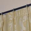 European Style Gold Floral Polyester Curtains for Living/Bedroom, 1.7x2.2m, Various Sizes, Rod Pocket or Hook
