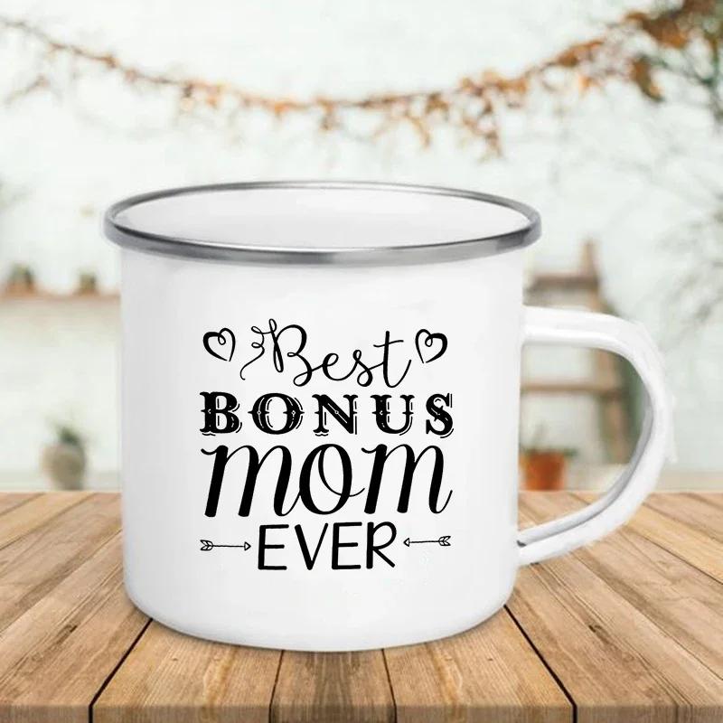 Coffee Cup Best Bonus Mom Ever Print Enamel Mugs Cupshe Tourist Mug Beer Unusual Tea Cup Drinkware Custom Cups Personalized Gift