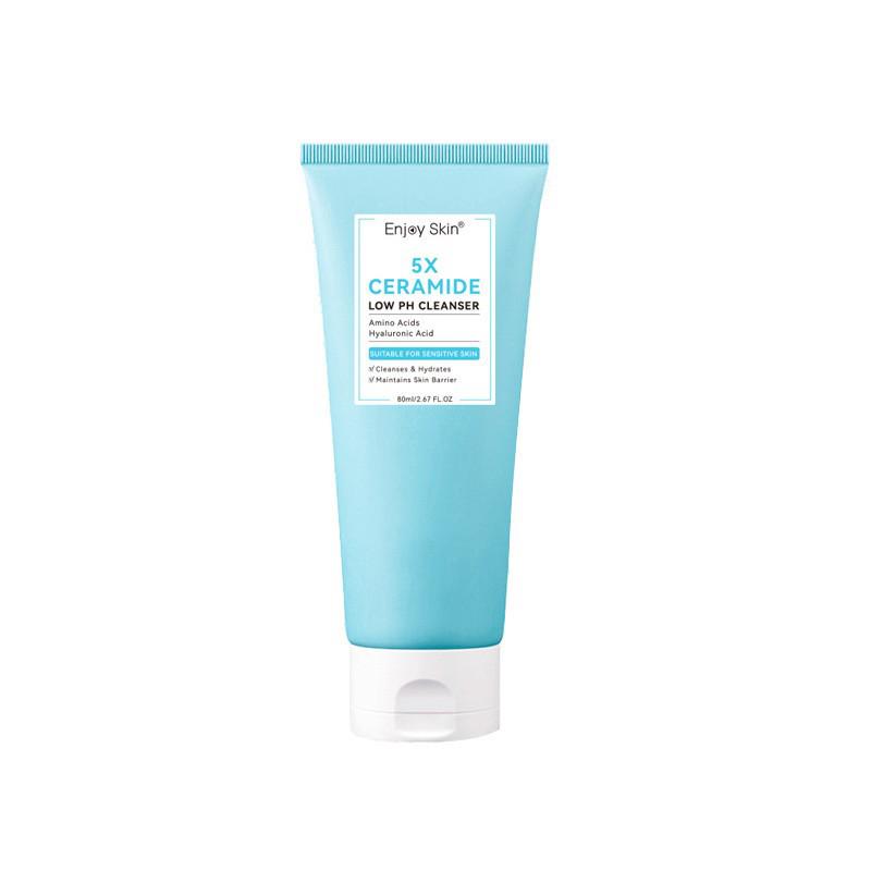 Kit Facial 5X Ceramida: Limpiador de pH bajo, Esencia Hidratante, Set de Tónico y Loción