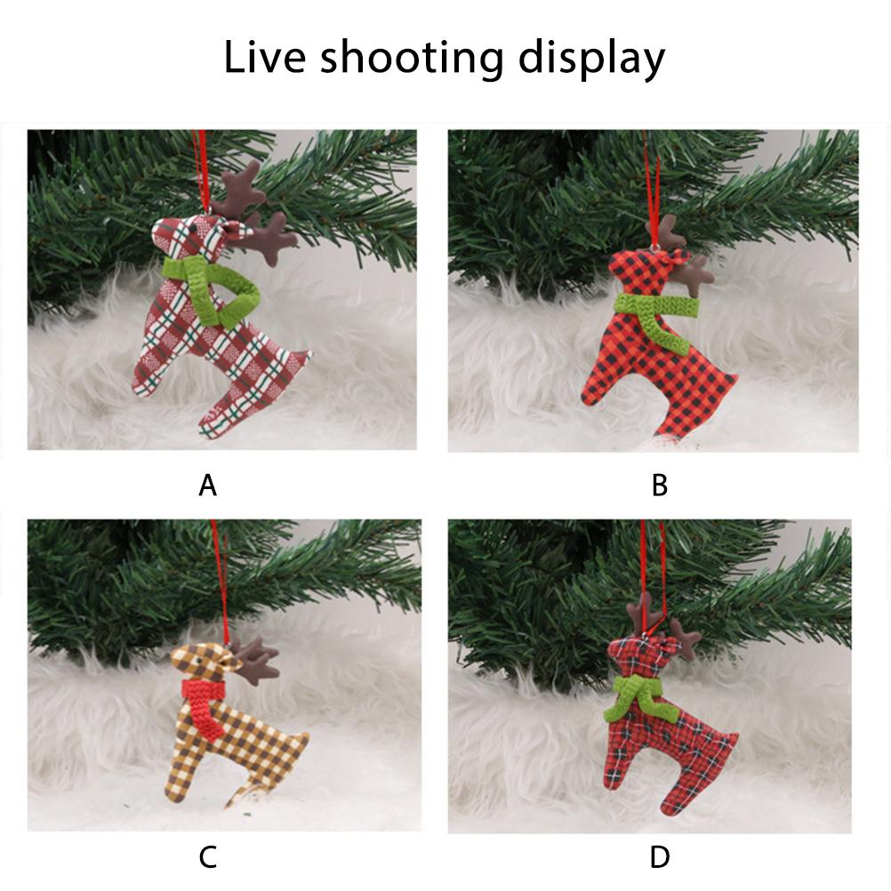 Weihnachtsbaum Niedliche Elch Dekorationen Hängeanhänger Weiche Ton Hirsch Handwerk Ornament Weihnachtsbaumschmuck für Zuhause Neues Jahr