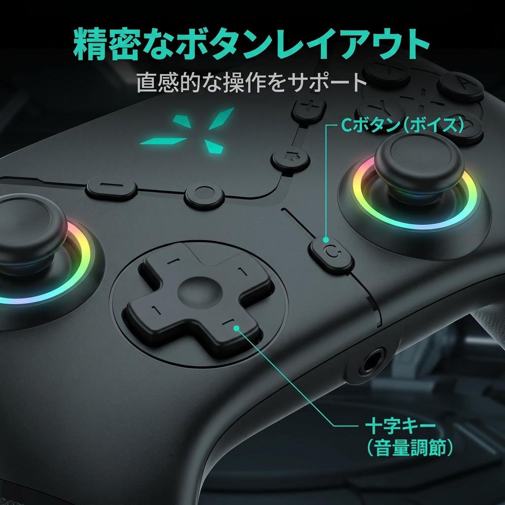 Switch 2 Pro Controller Upgraded Switch 2 Controller with Macro Back 1000mAh High Bluetooth Wireless Anytime Game C Motion TURBO Rapid Fire HD RGB